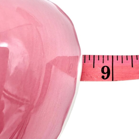 Happy Valentines Day Set Of 2 Pink Heart-Shaped Ceramic Bowls 9 Inches Wide - Picture 5 of 6